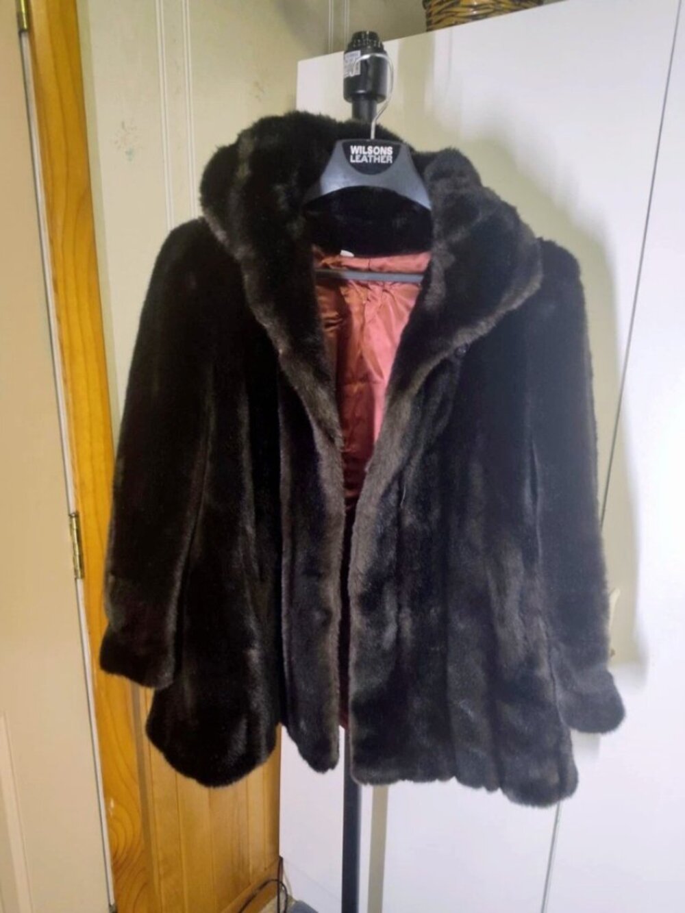 Vintage Grandella II Style By Sportowne Fur Coat Size 14 Union Made Brown